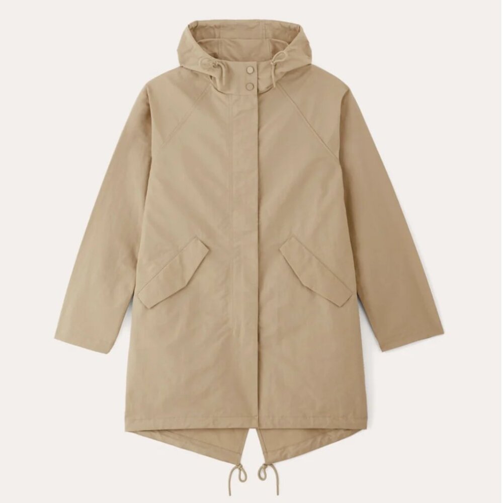 Everlane The Anorak Trench Coat Khaki - Size Medium